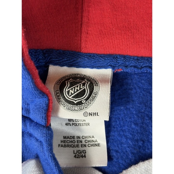 New York Rangers NHL Hockey Sweatshirt Hoodie Blue Men Size Large - Picture 6 of 8